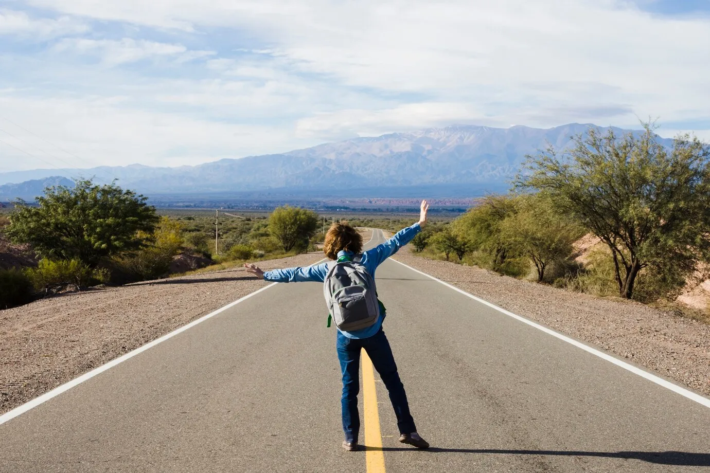 memorable Journey A man on a road